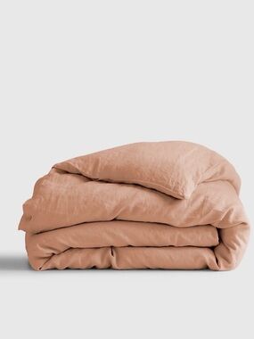 NWOT QUINCE European Linen Duvet Cover Queen / Full Desert Sunset